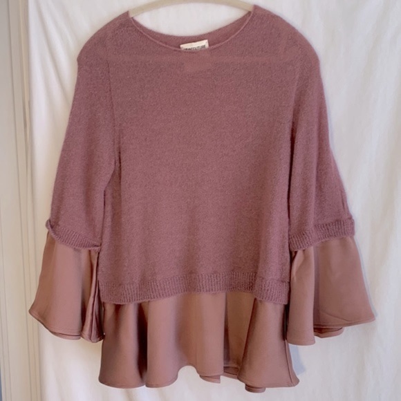 Semicouture mauve Italian mohair sweater top M - Picture 2 of 12